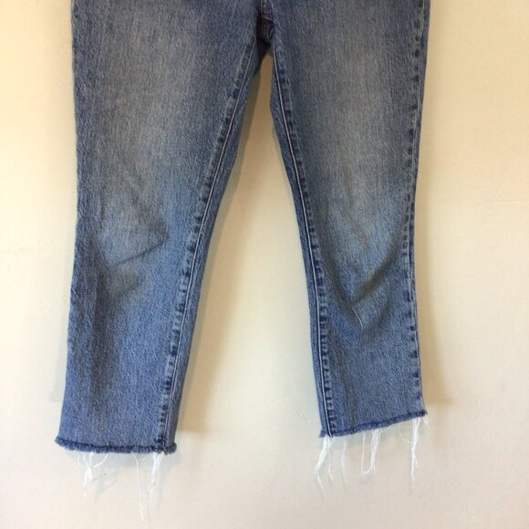 Madewell The Perfect Vintage Jean Blue Jeans Frayed Ends Petite - Picture 8 of 14